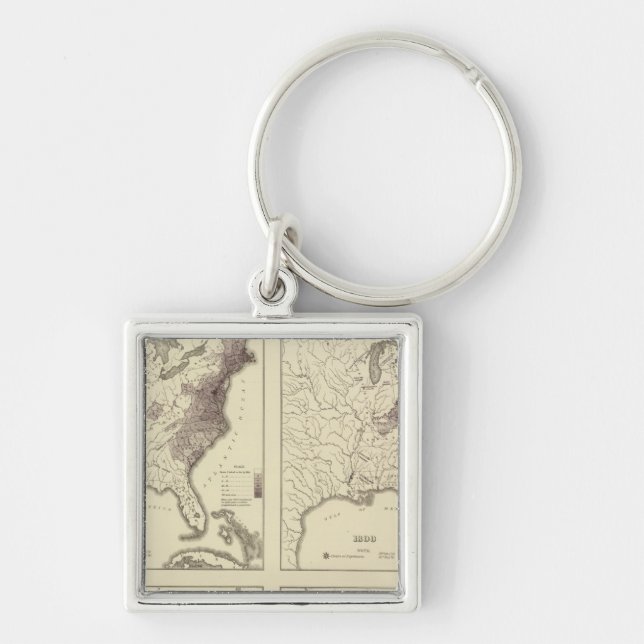 US Population 1790-1820 Keychain (Front)