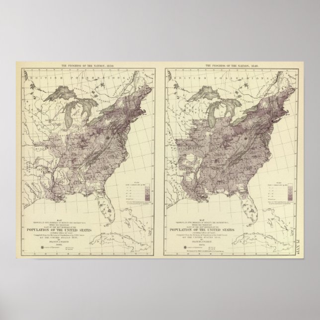 US Population 1830-1840 Poster (Front)