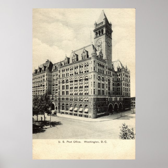 US Post Office Washington DC 1907 vintage Poster (Front)
