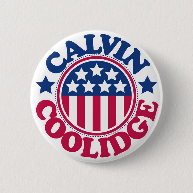 US President Calvin Coolidge Pinback Button (Front)