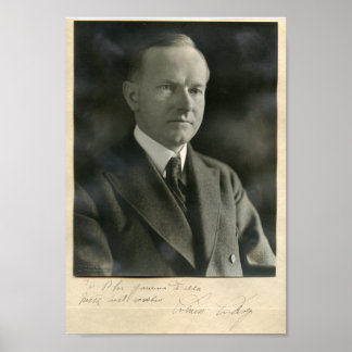US President Calvin Coolidge Poster