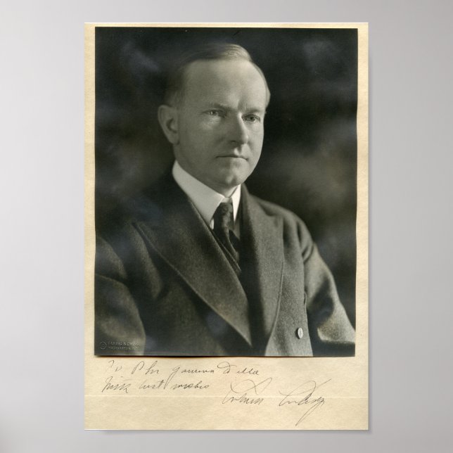 US President Calvin Coolidge Poster (Front)
