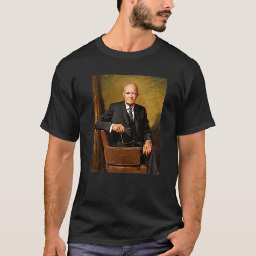 US President Dwight D Eisenhower Portrait T_Shirt