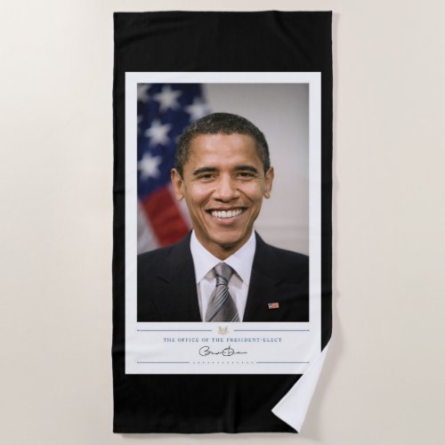 US President Elect Barack Obama  Beach Towel