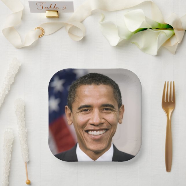 US President Elect Barack Obama  Paper Plates (Wedding)