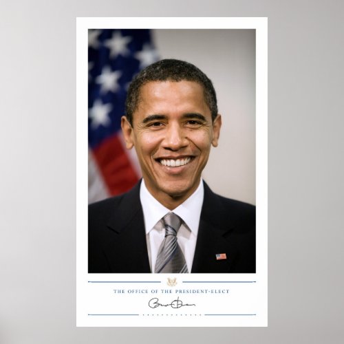 US President Elect Barack Obama  Poster