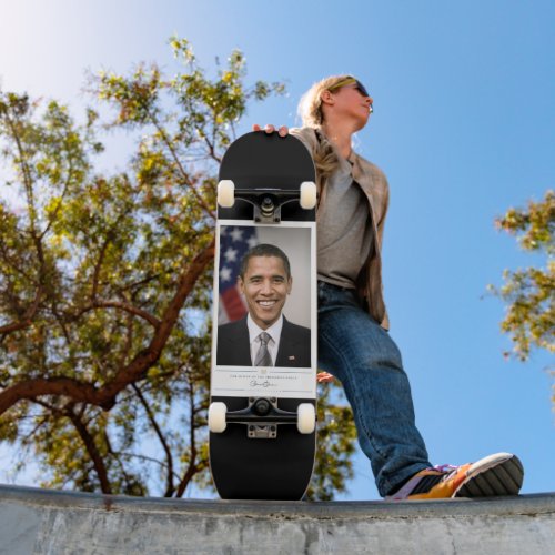 US President Elect Barack Obama  Skateboard