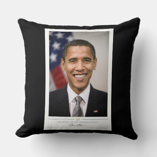 US President Elect Barack Obama  Throw Pillow