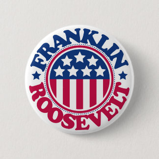 US President Franklin Roosevelt Pinback Button