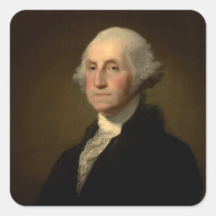 US President George Washington Square Sticker