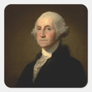 US President George Washington Square Sticker