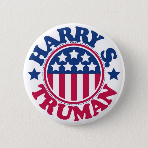 US President Harry S Truman Pinback Button
