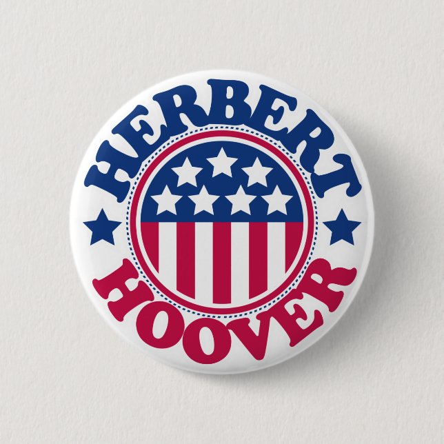 US President Herbert Hoover Button (Front)