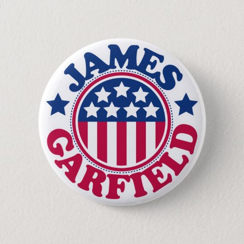US President James Garfield Button
