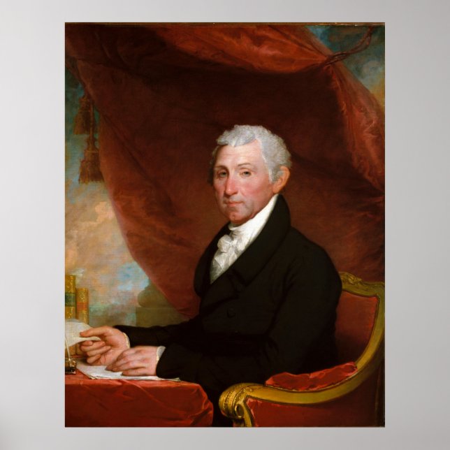 US President James Monroe by Gilbert Stuart Poster (Front)