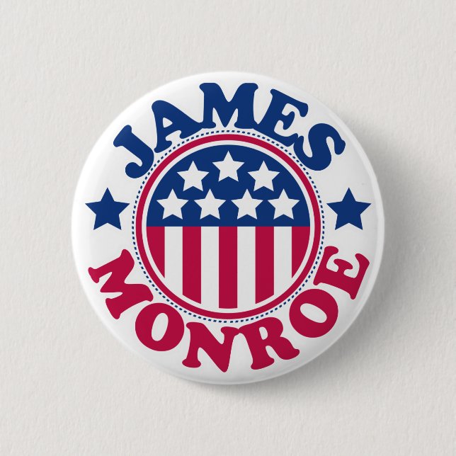 US President James Monroe Pinback Button (Front)