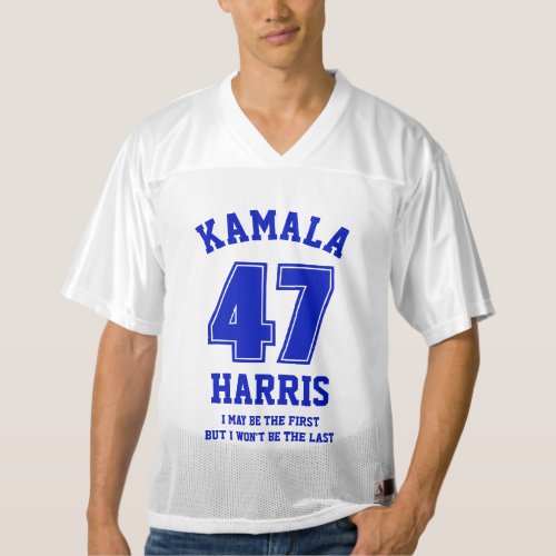 US President KAMALA HARRIS 47 Custom Text Mens Football Jersey