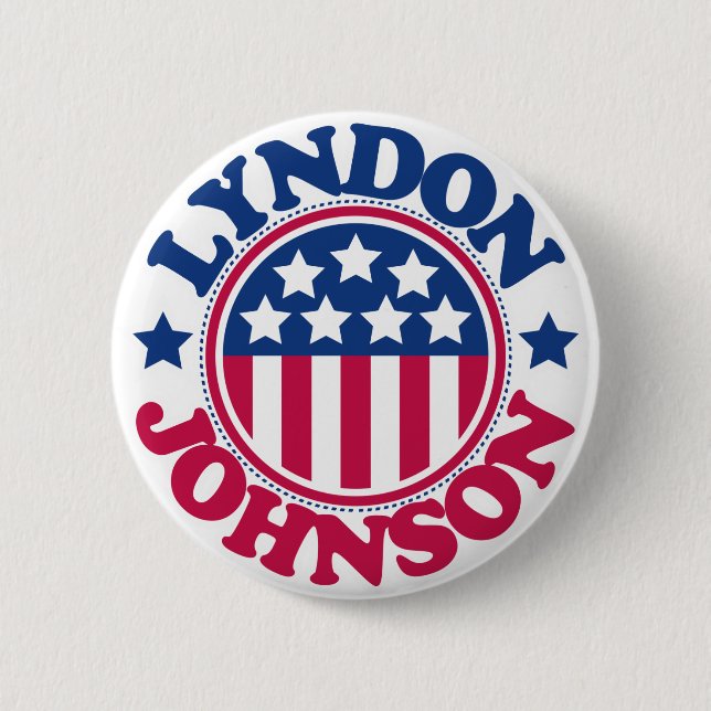 US President Lyndon Johnson Button (Front)