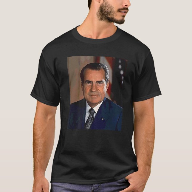 US President Richard Nixon Portrait T-Shirt (Front)