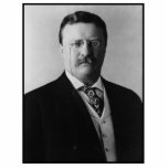 US President Theodore Teddy Roosevelt Portrait Cutout<br><div class="desc">With the assassination of President William McKinley, Theodore Roosevelt, not quite 43, became the 26th and youngest President in the Nation’s history (1901-1909). He brought new excitement and power to the office, vigorously leading Congress and the American public toward progressive reforms and a strong foreign policy. - This media file...</div>