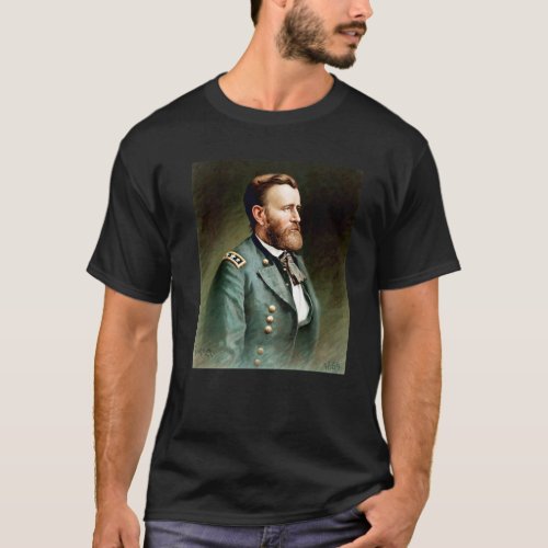 US President Ulysses S Grant Portrait T_Shirt