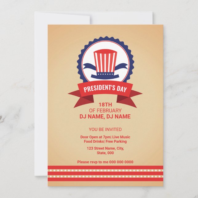 Us Presidents Day Flyer Template (Front)