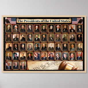 US Presidents: Featuring Donald Trump Framed Art
