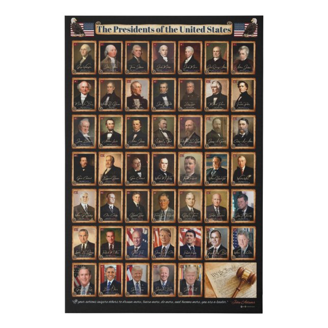 US Presidents Featuring Trump Canvas Print (Front)