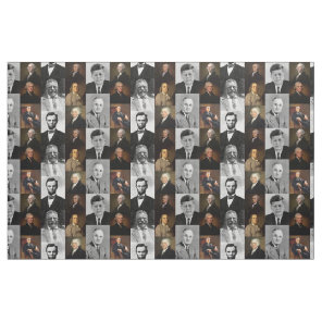 US Presidents Plus Hamilton and Franklin History Fabric