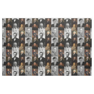 US Presidents Plus Hamilton and Franklin History Fabric