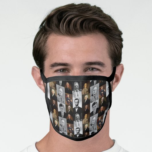 US Presidents Plus Hamilton and Franklin History Face Mask (Worn Him)