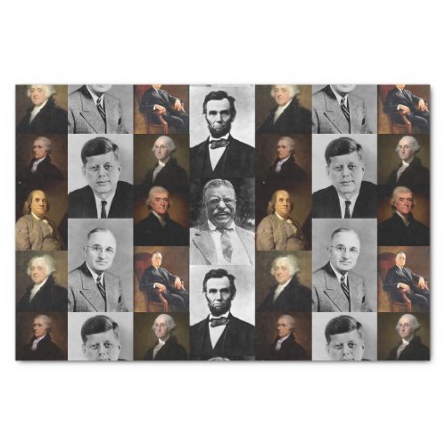 US Presidents Plus Hamilton and Franklin History Tissue Paper