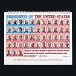 US Presidents Quotes Historical Calendar<br><div class="desc">Explore American history month by month with our "47 Cartoon Presidents of the United States" historical quotes calendar. This unique calendar features two presidents per month with each portrait in a realistic cartoon design, offering a glimpse into the legacy of all U.S. president's words of wisdom. Perfect for history enthusiasts,...</div>