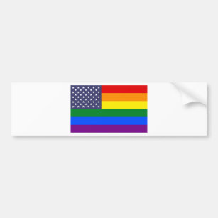 US Pride Flag Bumper Sticker