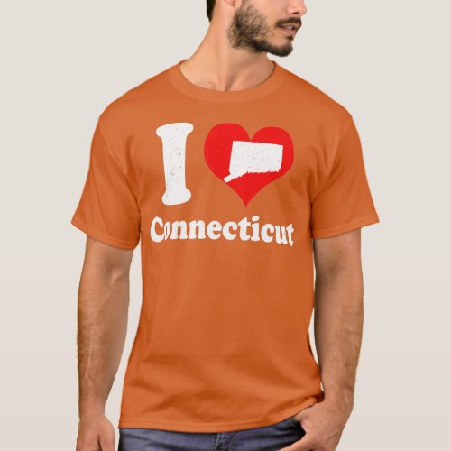 US Proud Citizen America Love State I Heart Connec T_Shirt