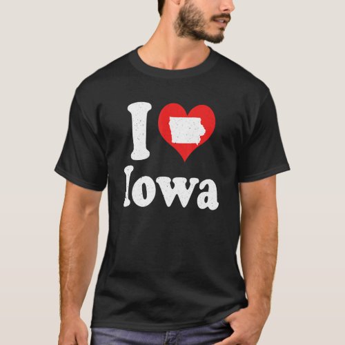 Us Proud Citizen America Love State I Heart Iowa T_Shirt