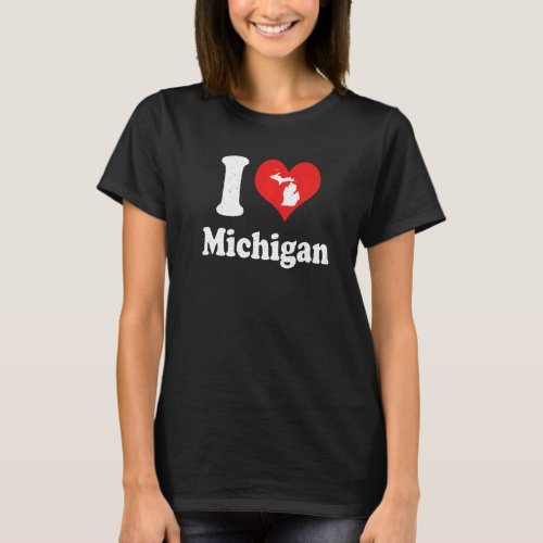 US Proud Citizen America Love State I Heart Michig T_Shirt