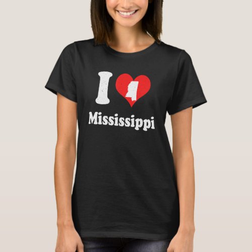 US Proud Citizen America Love State I Heart Missis T_Shirt