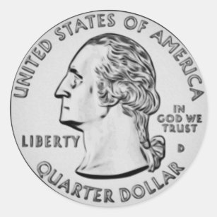 Quarter Stickers | Zazzle