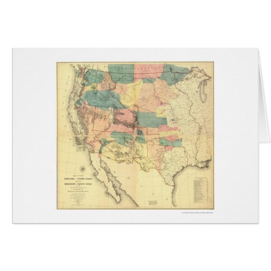 US Railroad Survey Map 1858 Cards (Front Horizontal)