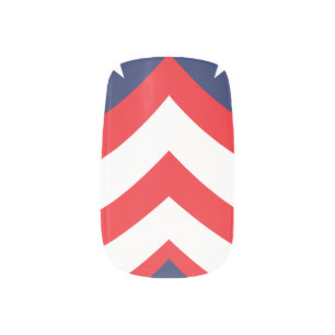 US Red Blue White Stars Stripes Flag Nail Art Wrap