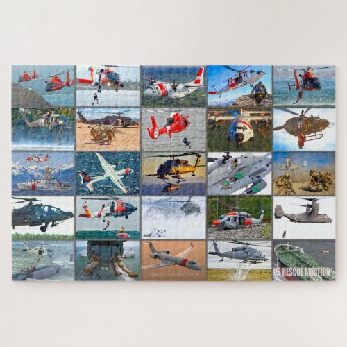 US RESCUE AVIATION MONTAGE JIGSAW PUZZLE