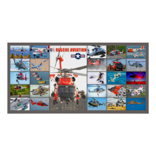 US RESCUE AVIATION “MONTAGE” POSTER