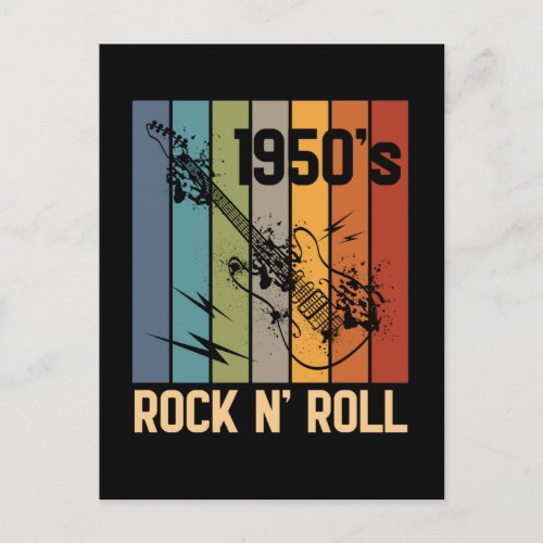 US Rockabilly 1950s Rock and Roll Music Postcard