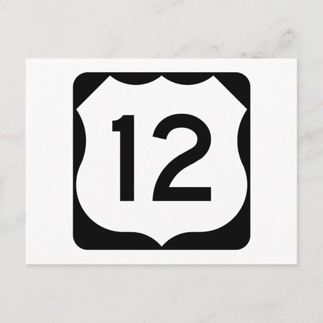 US Route 12 Sign Postcard (Front)