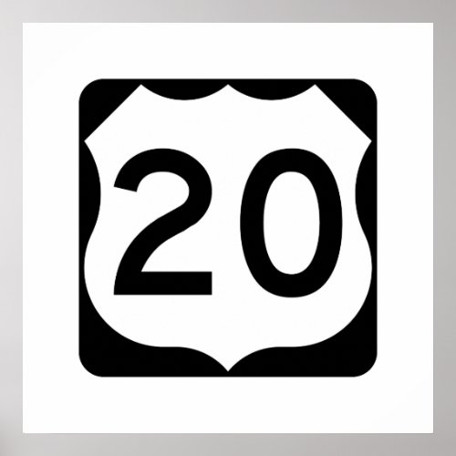 US Route 20 Sign