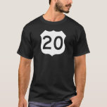 Us Route 20 Sign T-shirt at Zazzle
