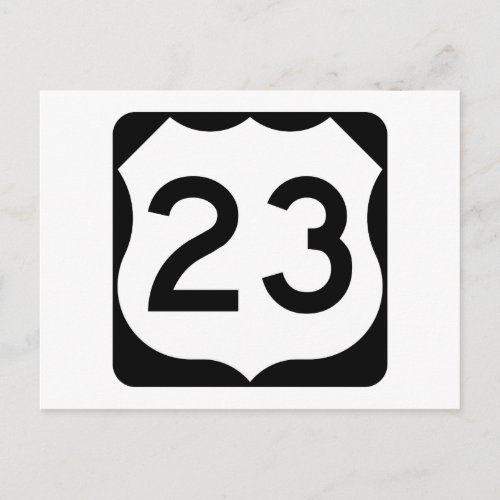US Route 23 Sign Postcard