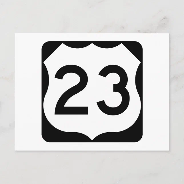 US Route 23 Sign Postcard | Zazzle