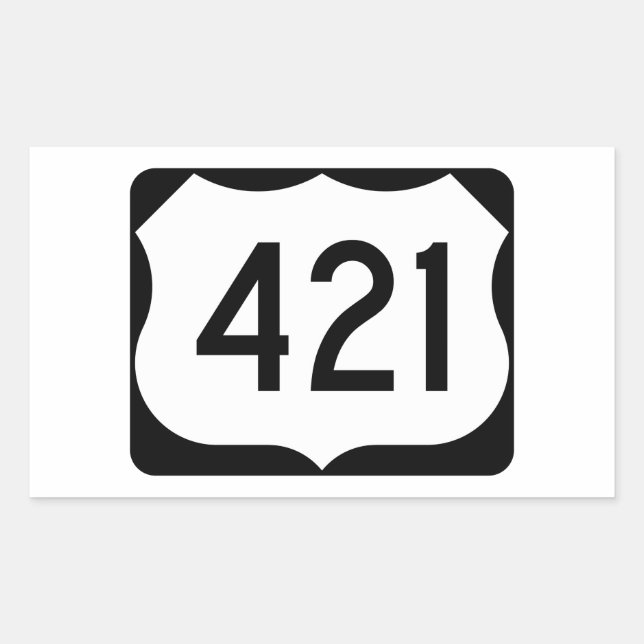 US Route 421 Sign Rectangular Sticker (Front)
